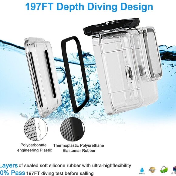 FitStill Underwater Waterproof Diving Housing for Go Pro Hero 13/12/11/10/9 - Picture 1 of 9